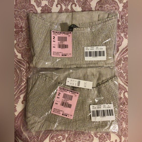 NWT J. Crew Smocked Waist Linen Mini Skirt - Picture 7 of 12
